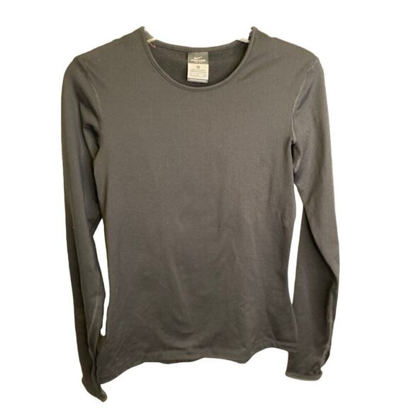 Nike Pro Dri-Fit Hyperwarm Training Long Sleeve Fitted Shirt Black Women’s Small - Picture 1 of 6